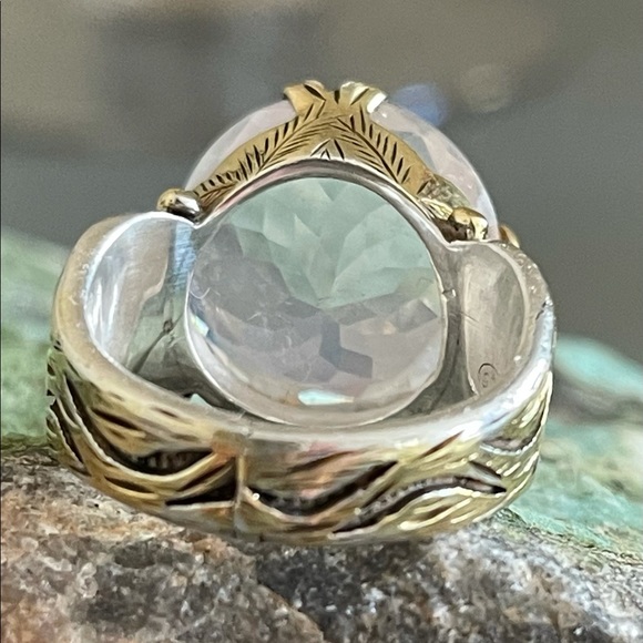 🌟 White Topaz Sterling Silver Statement Ring - Picture 6 of 11